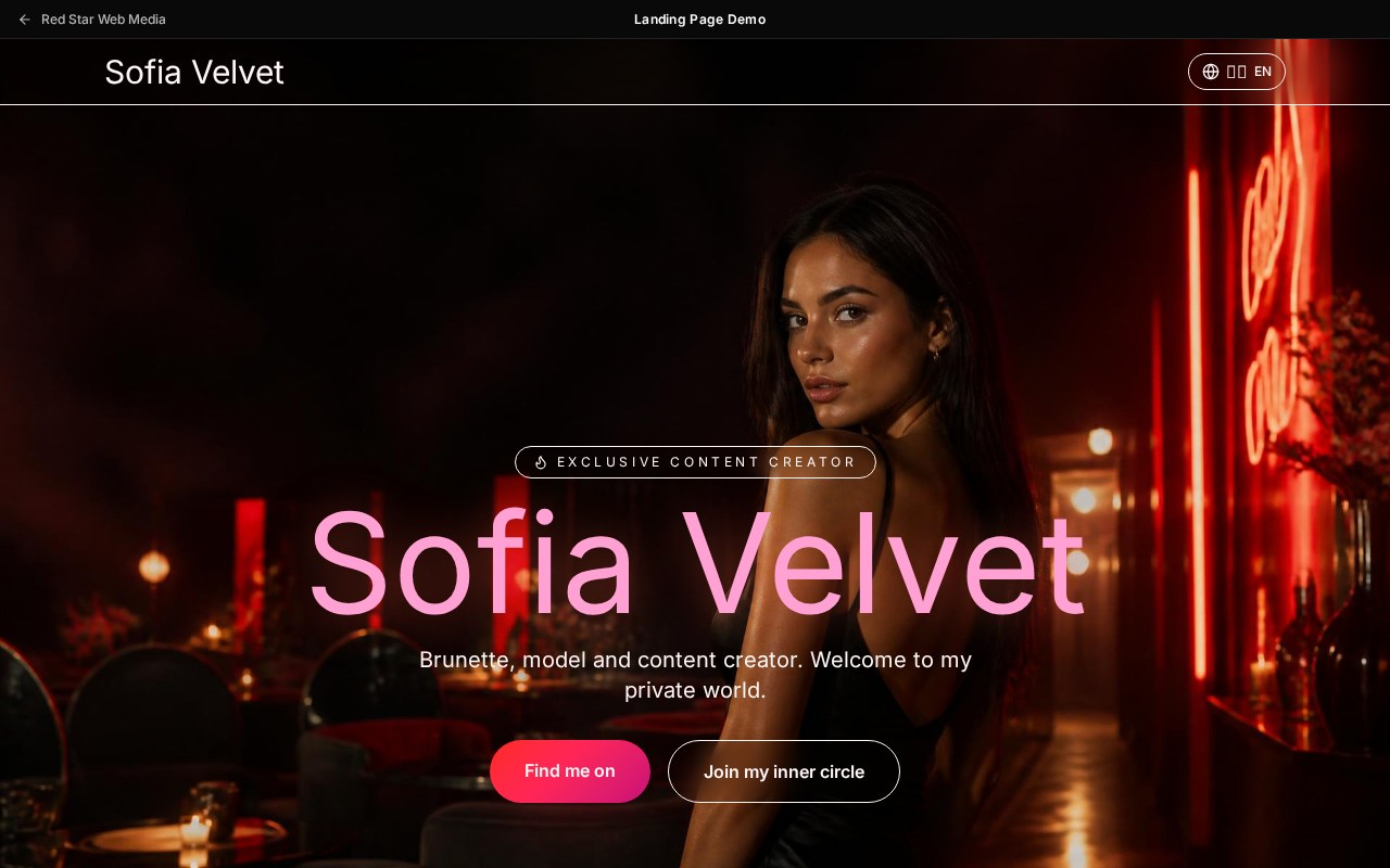 Creator Landing Page